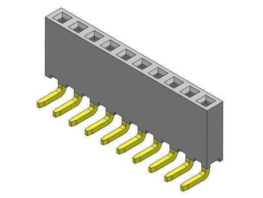ТИП 1 *2PIN погружения женской строки соединителя 2.00mm заголовка одиночной R/A к 1*40PIN H=6.35mm