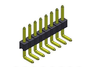 ТИП 1 *2PIN одиночной строки соединителя 2.54mm заголовка Pin ПРЯМОУГОЛЬНЫЙ к 1*40PIN H=2.54mm