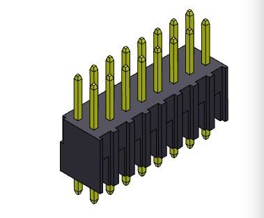 ТИП 2 *2PIN ПОГРУЖЕНИЯ строки соединителя 2.54mm заголовка Pin двойное к 2*40PIN H=7.40MM