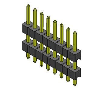 ТИП 1 *2PIN двойной строки соединителя 2.54mm заголовка Pin прямой к 1*40PIN