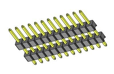 ТИП 1 *2PIN двойной строки соединителя 2.54mm заголовка Pin прямой к 1*40PIN