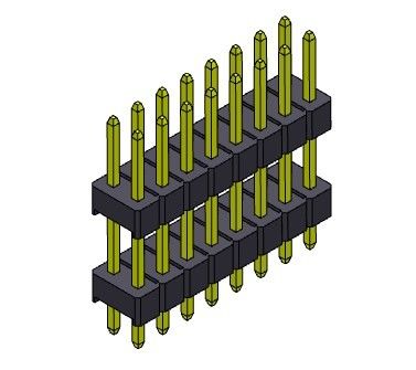 ТИП 2 *2PIN ПОГРУЖЕНИЯ строки заголовка 1000MΩ 2.54mm Pin двойное к 2*40PIN H=2.54MM