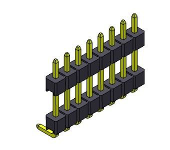 ТИП 1 *2PIN двойной строки соединителя 2.54mm заголовка Pin R/A к 1*40PIN H=2.54MM