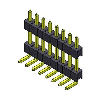 ТИП 1 *2PIN двойной строки соединителя 2.54mm заголовка Pin R/A к 1*40PIN H=2.54MM