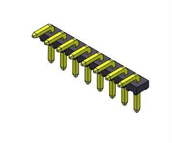 ТИП 1 *2PIN одиночной строки соединителя 2.54mm заголовка Pin R/A к 1*40PIN H=2.54MM H=1.5MM
