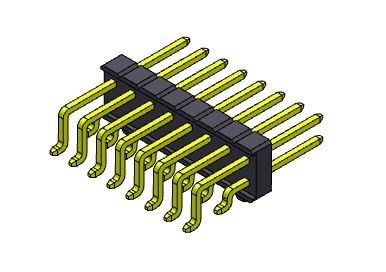 ТИП строки SMT соединителя 2.54mm заголовка Pin одиночный с колышками 2*2PIN к 2*40PIN H=2.54MM