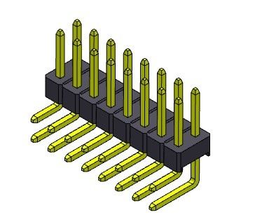 ТИП 2 *2PIN одиночной строки соединителя 2.54mm заголовка Pin R/A к 2*40PIN H=2.54MM