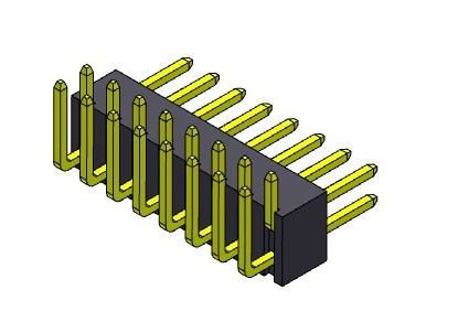 ТИП 2 *2PIN одиночной строки соединителя 2.54mm заголовка Pin R/A к 2*40PIN H=4.30MM