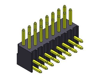 ТИП соединитель 2*2PIN одиночной строки 2.54mm R/A заголовка Pin к 2*40PIN H=7.40MM