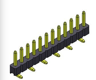 ТИП 1 *2PIN строки SMT соединителя 2.00mm заголовка Pin одиночный к 1*40PIN H=2.00MM