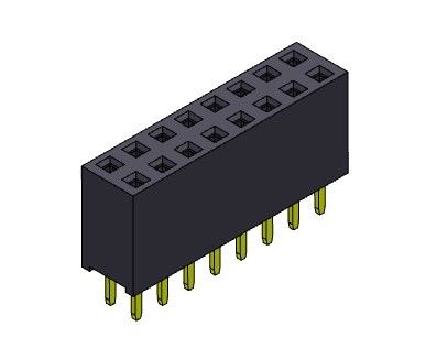 Женское ТИП 2 *2PIN погружения строки соединителя 2.54mm заголовка двойное к 2*40PIN H=8.50mm