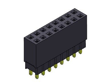 Женской тип 2 повышенное строкой прессы соединителя 2.54mm заголовка двойной пригонки *2PIN к 2*40PIN