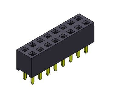Женское ТИП 2 *2PIN погружения строки соединителя 2.54mm заголовка двойное к 2*40PIN H=5.65mm