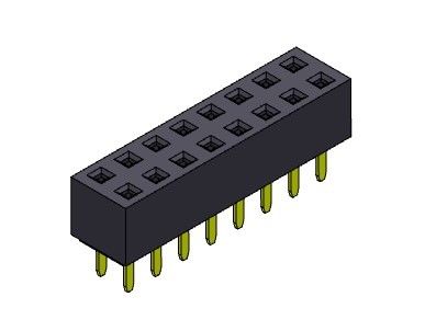Женское ТИП 2 *2PIN погружения строки соединителя 2.54mm заголовка двойное к 2*40PIN H=5.00mm