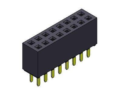 Женское ТИП 2 *2PIN погружения строки соединителя 2.54mm заголовка двойное к 2*40PIN H=8.50mm
