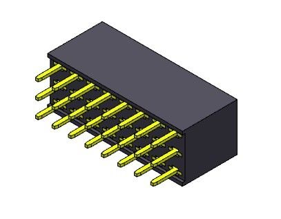 Тройной ТИП женский контактный разъем 2,54 Mm 3*3PIN погружения строки к 3*40PIN