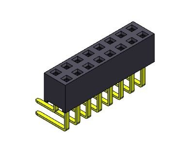 погружение двойной строки 2.54mm R/A ПЕЧАТАЕТ соединитель 2*2PIN заголовка PCB к 2*40PIN