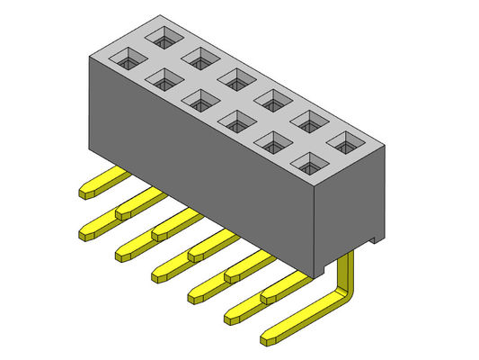 погружение двойной строки 2.54mm R/A ПЕЧАТАЕТ соединитель 2*2PIN заголовка PCB к 2*40PIN