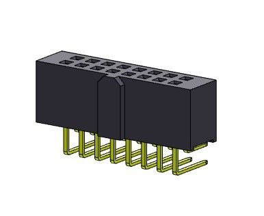 ТИП женский контактный разъем 2,54 Mm 2*2PIN двойной строки R/A к 2*40PIN H=8.50mm