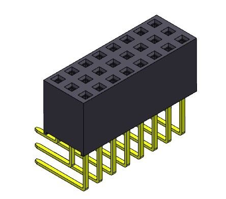 ТИП 3*3PIN погружения женской строки соединителя 2.54mm заголовка PCB тройной R/A к 3*40PIN