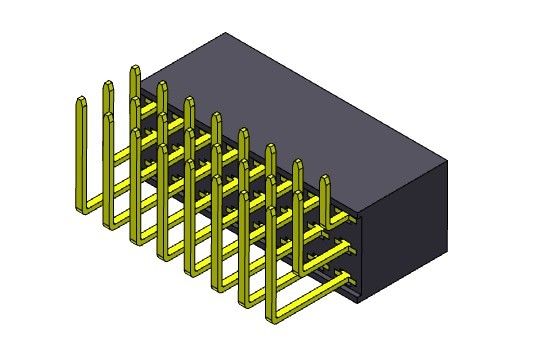 ТИП 3*3PIN погружения женской строки соединителя 2.54mm заголовка PCB тройной R/A к 3*40PIN