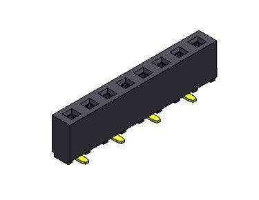 Женский ТИП 1 *2PIN строки SMT соединителя 2.54mm заголовка одиночный к 1*40PIN H=5.00mm