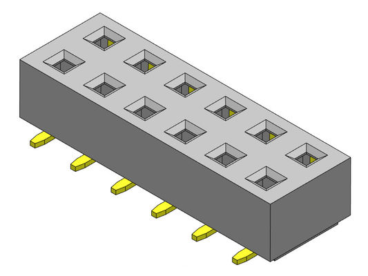 Женское ТИП 2 *2PIN строки SMT соединителя 2.54mm заголовка двойное к 2*40PIN H=3.50mm