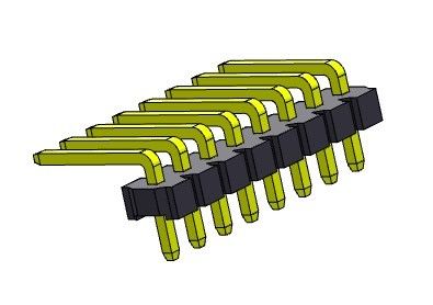 ТИП 1 *2PIN одиночной строки соединителя 3.96mm заголовка Pin R/A к 1*24PIN H=3.18MM