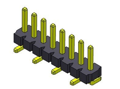 ТИП 1 *2PIN строки SMT соединителя 3.96mm заголовка Pin одиночный к 1*24PIN H=3.18MM