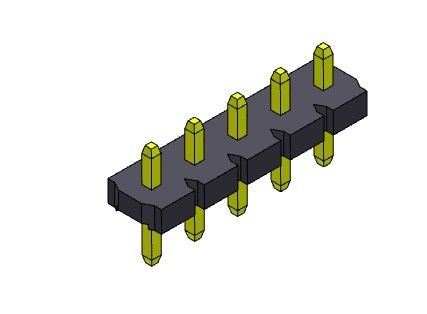 ТИП 1 *2PIN погружения строки соединителя 5.08mm заголовка Pin одиночный к 1*20PIN H=2.54MM