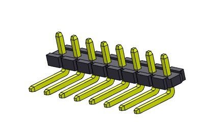 ТИП 1 *2PIN одиночной строки соединителя 5.08mm заголовка Pin R/A к 1*20PIN H=2.54MM