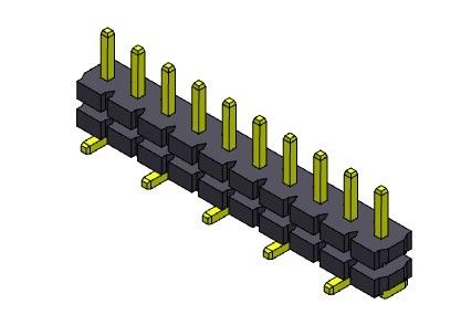 Стога прямой SMT строки соединителя 5.08mm заголовка Pin ТИП 1 *2PIN одиночного к 1*20PIN