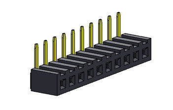 ТИП 1 *2PIN погружения женской строки соединителя 2.00mm заголовка одиночной R/A к 1*40PIN H=4.30mm
