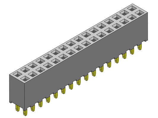 Женское ТИП 2 *2PIN погружения строки соединителя 2.00mm заголовка двойное к 2*40PIN H=6.35mm