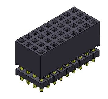 Женская строка квадрацикла соединителя 2.00mm заголовка повысила тип 4*2PIN к 4*40PIN