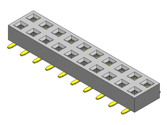 Двойная строка SMT ПЕЧАТАЕТ 2,54 женский заголовок 2*2PIN к 2*40PIN H=2.00mm