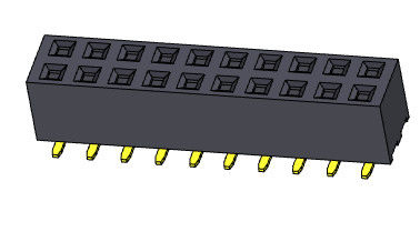 соединитель 2*2PIN заголовка PCB строки 2.00mm двойной к 2*40PIN с колышками