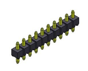 ТИП 1 *2PIN погружения строки соединителя 2.00mm заголовка Pin одиночный к 1*40PIN H=2.00MM