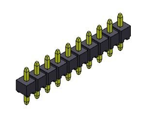ТИП 1 *2PIN погружения строки соединителя 2.00mm заголовка Pin одиночный к 1*40PIN H=2.00MM