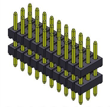 ПОГРУЖЕНИЕ стога строки соединителя 2.00mm заголовка Pin тройное ПЕЧАТАЕТ 3*2PIN к 3*40PIN