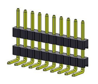 Стога строки соединителя 2.00mm заголовка Pin ТИП 1 *2PIN одиночного R/A к 1*40PIN H=2.00MM