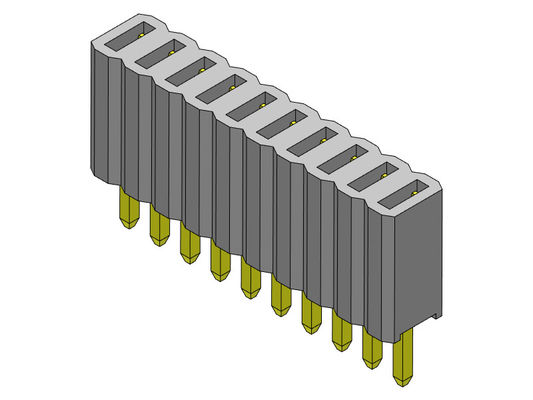 Тип 1 *2PIN женской строки соединителя 1.27mm заголовка одиночной прямой к 1*50PIN H=4.60mm
