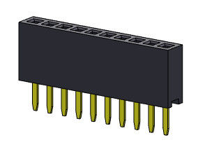 Тип 1 *2PIN женской строки соединителя 1.27mm заголовка одиночной прямой к 1*40PIN H=4.30mm