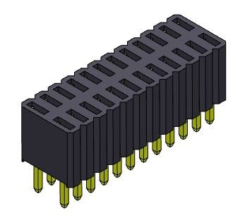 Тип 2 *3PIN женской строки соединителя 1.27mm заголовка двойной прямое к 2*50PIN H=4.60mm