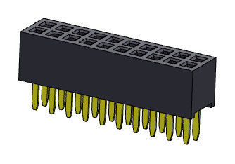 Тип 2 *3PIN женской строки соединителя 1.27mm заголовка двойной прямое к 2*40PIN H=4.40mm