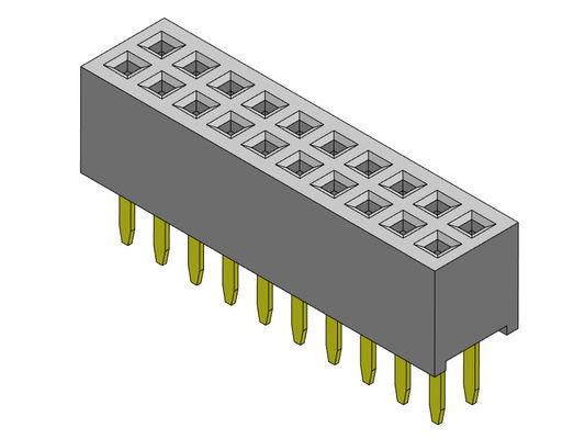 Тип 2 *3PIN женской строки соединителя 1.27mm заголовка двойной прямое к 2*40PIN H=4.40mm