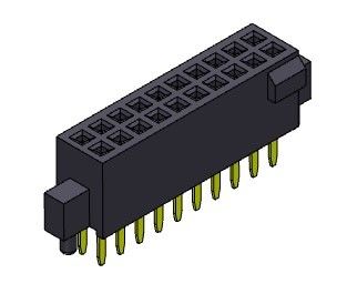 Женская строка соединителя 1.27mm заголовка двойная с типом 2 *3PIN Bump&amp;Pegs прямым к 2*50PIN H=4.40mm