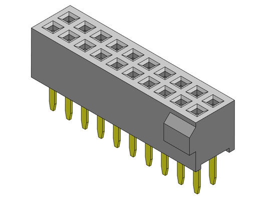 Тип женской строки соединителя 1.27mm заголовка двойной прямой с рему 2*3PIN к 2*40PIN H=3.40mm