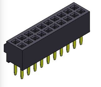Тип женской строки соединителя 1.27mm заголовка двойной прямой с рему 2*3PIN к 2*40PIN H=3.40mm