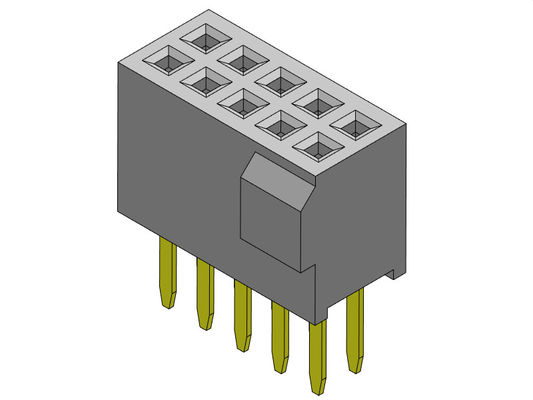 Тип женской строки соединителя 1.27mm заголовка двойной прямой с рему 2*3PIN к 2*50PIN H=4.40mm